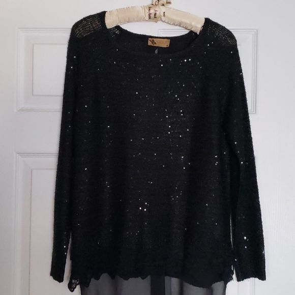 delicate KATSUMI sparkle and lace sweater - Picture 2 of 11